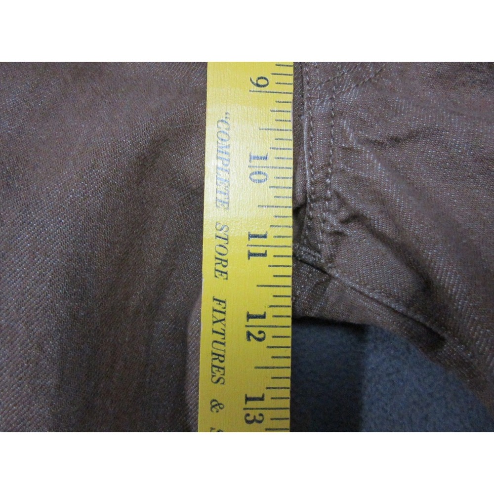 Levis 501 Jeans Mens 33x34 Brown Button Fly White Oak Cone Denim Straight Shrunk - Picture 8 of 16